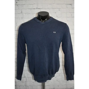 Vineyard Vines Sweater Pullover Golf Mens Size Medium Blue Cotton Cashmere Blend - Imagen 1 de 6