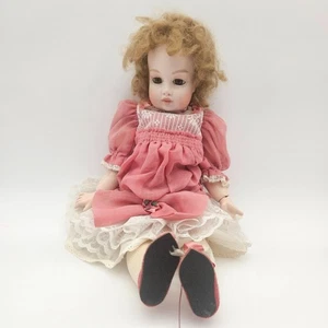 Handmade Doll 14" Bisque Head Composition Jointed Body Needs Restringing - Picture 1 of 13