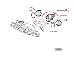 DISPOSITIVO REGOLAZIONE FARO LANCIA Y ORIGINALE 9947561 - Foto 1 di 1