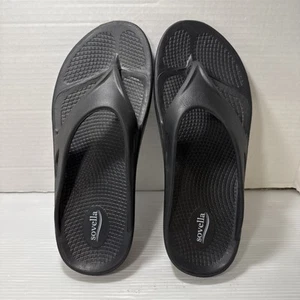Sandalias cómodas chanclas negras metálicas Sovella Planters fascitis talla M8 W10 - Imagen 1 de 10