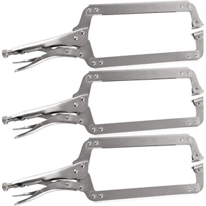3 PCS 18 Inches C-Clamp Locking Pliers Heavy Duty Vise-Grip Welding Pliers - Picture 1 of 7