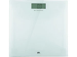 Báscula de baño - ok. OPS 15122, LCD, Hasta 150 kg, Vidrio, Blanco - Imagen 1 de 7