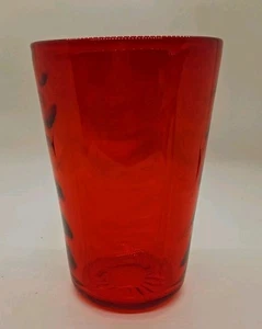 Whitefriars Vintage Ruby Red (6 inch) Wave Ribbed Vase 8473 Marriott Powell - Picture 1 of 4