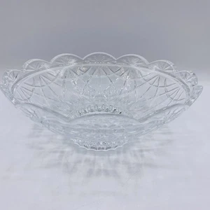 Vintage Cristal D' Arques Accents 24% Lead Crystal Pyramid Fruit or Serving Bowl - Picture 1 of 4