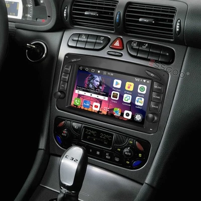 7" Android14 For Mercedes-Benz A/C/CLK-Class W203 W209 Car Stereo Radio GPS Wifi Foto 1 de 4