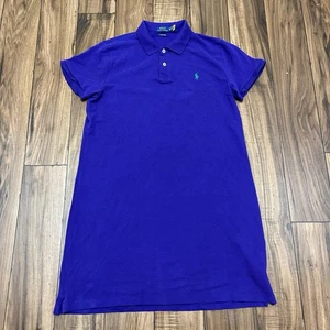 Polo Ralph Lauren Youth Girls XL Short Sleeve Polo Mesh Mini Dress Purple - Picture 1 of 11