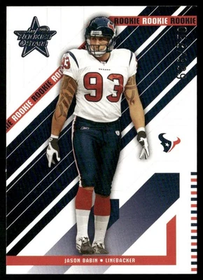 Jason Babin 2004 Leaf Rookies & Stars #223 SN,RC Houston Texans /750 - Imagem 1 de 2