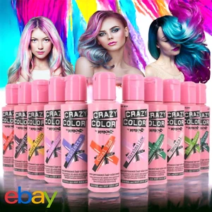 4 x CRAZY COLOR SEMI PERMANENT HAIR DYE CREA 100ML -ALL COLOURS-FAST UK POSTAGE* - Picture 1 of 43