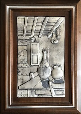 BRUNEL quadro argento 925 laminato  Cm.32XCm.19 - Immagine 1 di 4