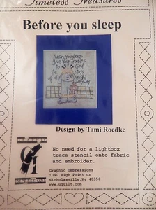 Before You Sleep Stencil for Paper Wood and Fabric Crafts Timeless Treasures - Picture 1 of 6