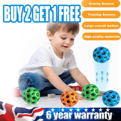 Kids Bouncy Ball Space Ball Moon Bal Sounds Meteor Spaceball Rubber Sensory Ball - Image 1 of 4