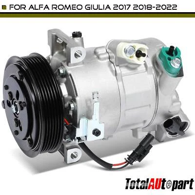 Nuevo compresor de aire acondicionado con embrague para Alfa Romeo Giulia 2017 2018 2019-2022 2,0 L Foto 1 de 4