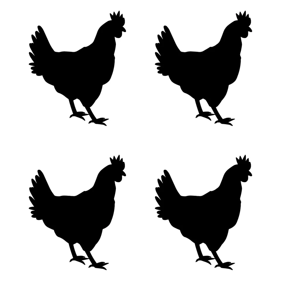 Small Chicken Vinyl Decals Phone laptop window Stickers Sheet - Image 1 of 1