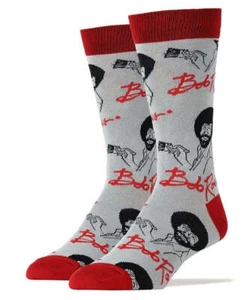 It's Bob Ross - lustige Herrensocken aus Baumwolle Crew - Bild 1 von 3