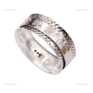925 Sterlingsilber Handarbeit Schmuck Spinner Ring Größe - Bild 1 von 5