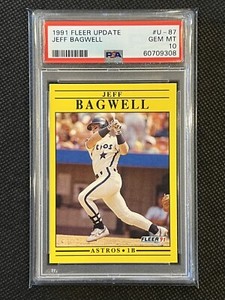 1991 Jeff Bagwell Fleer Update RC #U-87 PSA 10 QTY