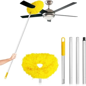 Microfiber Duster Cleaning Ceiling Fan Washable Removable Soft Brush Extendable - Picture 1 of 5