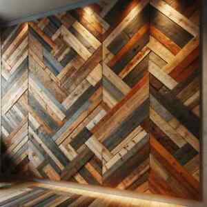 Reclaimed Rustic Pallet Wood - Wall Cladding Timber Planks Boards - 1sqm 