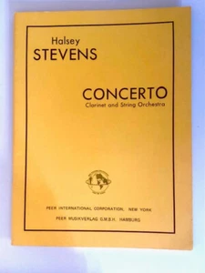 Halsey Stevens Concerto Clarinet & String Orchestra red. for Clarinet & Piano - Picture 1 of 1