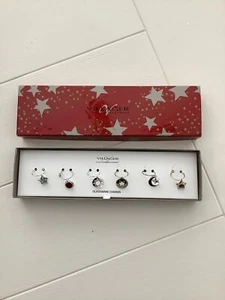 Villager A Liz Claiborne Company Glass Vintage Celestial Charms Gold/Silver NEW - Picture 1 of 4