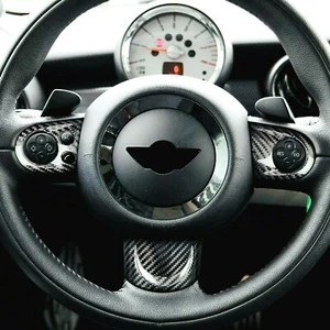 100% echt Carbon Lenkrad Blenden passend MINI Cooper R55 R56 R57 R58 R59 R60 R61 - Bild 1 von 6