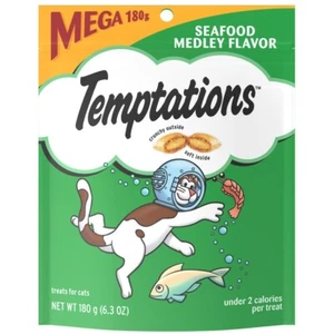 Temptations Classic Crunchy & Soft Adult Cat Treats Seafood Medley, 6.3 oz - Picture 1 of 7