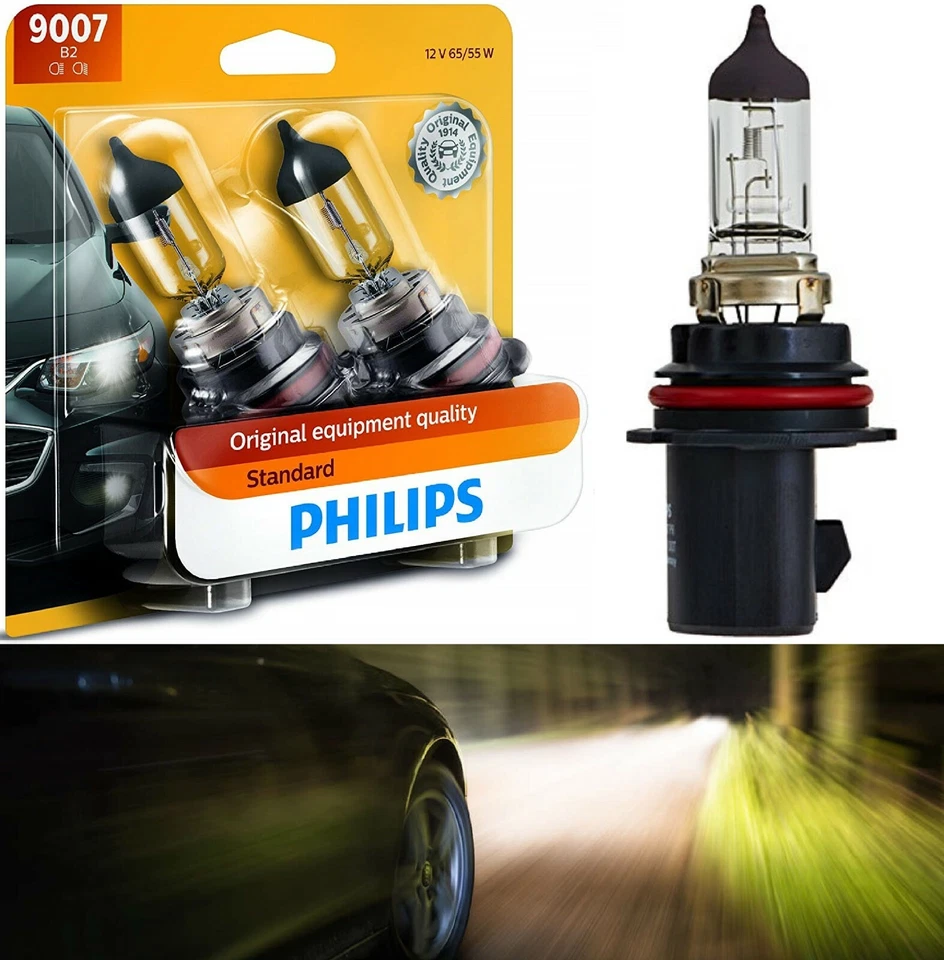 Philips Estándar 9007 HB5 65/55W Dos Bombillas Cabezal Luz Reemplazar Doble Haz Halógeno Foto 1 de 4