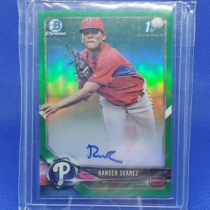 2018 Bowman Chrome Green Refractor RANGER SUAREZ AUTO Phillies /99 - Picture 1 of 1
