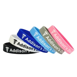 Conjunto de 3 pulseras deportivas de alerta médica banda de identificación médica enfermedad de Addison - Imagen 1 de 37