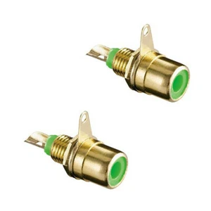 10x Einbau Cinchbuchsen - GOLD - Cinch Buchsen - grün - Picture 1 of 1