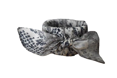Chico's Silk Snakeskin Print Bracelet Scarf Cuff Bangle Bracelet Gray/Cream Tone - Image 1 of 4