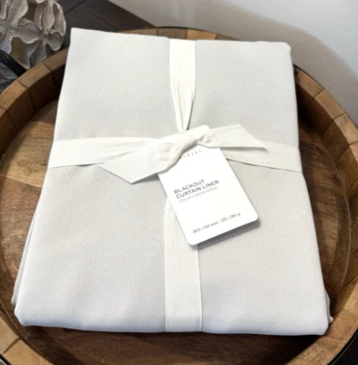 Forro de cortina Pottery Barn universal BLACKOUT 50 x 108" con ganchos NUEVO Foto 1 de 4