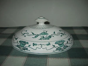 Villeroy & Boch SAXONY Art Deco Tureen Lid VIL1 Green Poppy Single Vine Dresden - Picture 1 of 9