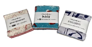 Three MODA Mini-Charm Packs: 2 1/2" x 2 1/2" (see photos) - unopened Fabric - Picture 1 of 8