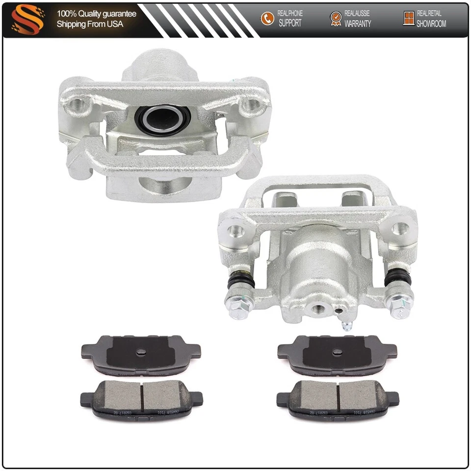 Pinzas de freno traseras y pastillas de cerámica para Nissan Sentra 2011 2012 2014 2015 2016 Foto 1 de 4