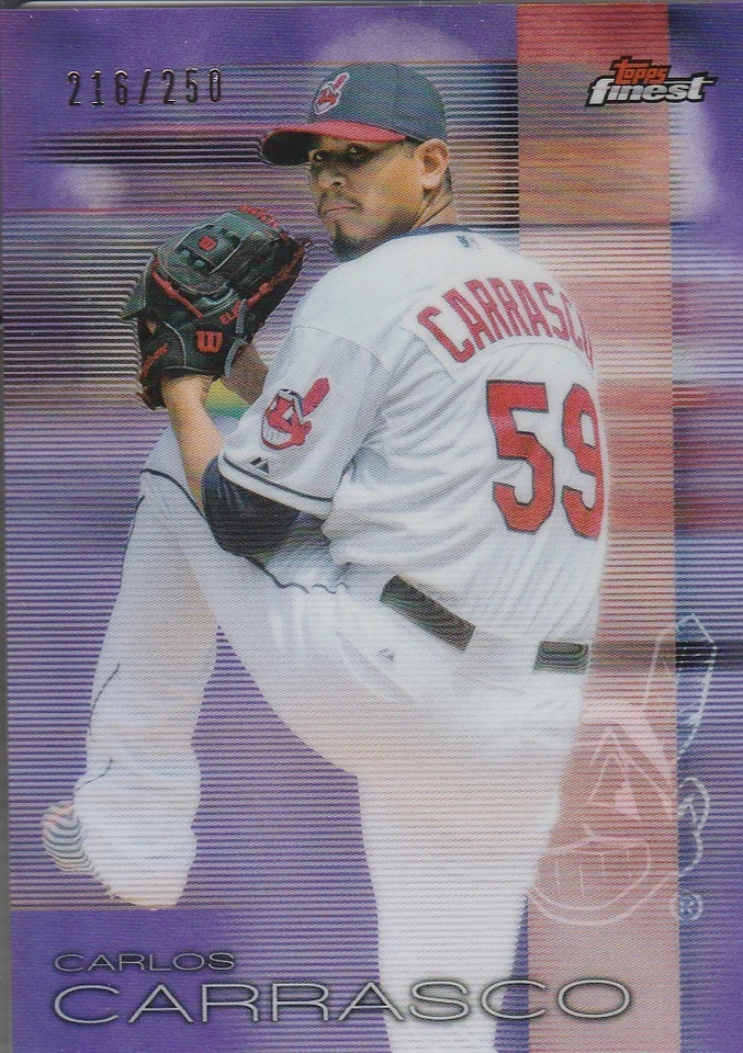 Carlos Carrasco Indians 2016 Finest Purple Refractor SP 216/250 - Image 1 of 1