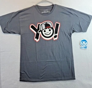 New Neff YO Logo Graphics Mens Gray T-shirt Size Large - Picture 1 of 8
