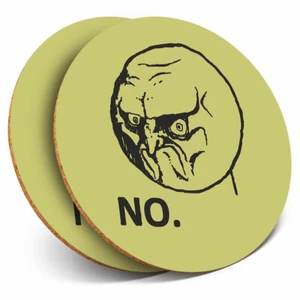 2 x Coasters - Funny Grumpy Dad Meme Face NO Home Gift #6156 - Imagen 1 de 8