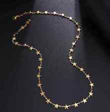 Dainty 18K Yellow Gold Over Star Chain Choker 18" Necklace Closure: Lobster Claw