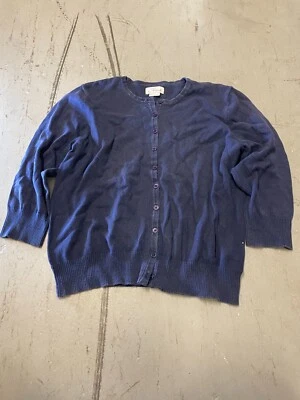 Женский свитер Chaus большой синий вязаный кардиган на пуговицах - Изображение 1 из 4