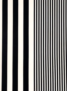 1.7M Stretch Black Ivory Striped Print ITY Crepe Jersey Dressmaking Fabric - Picture 1 of 3