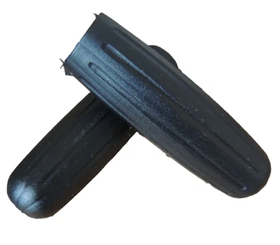 Lenkergriffe, schwarz mit Rillen, bicycle handlebar grips "HERRMANS" Finland - Bild 1 von 2