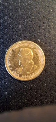 Moneda de oro de la exposición Lewis y Clark de 1905 de $1 #31 r2 Foto 1 de 2