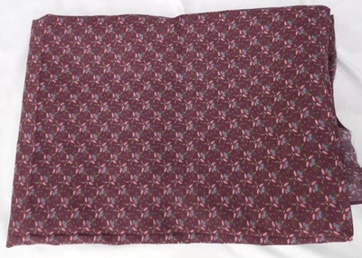 Concord Joan Kessler Burgundy Floral Polycotton FABRIC Goods 3.5 Yards 45" wide - Image 1 of 4