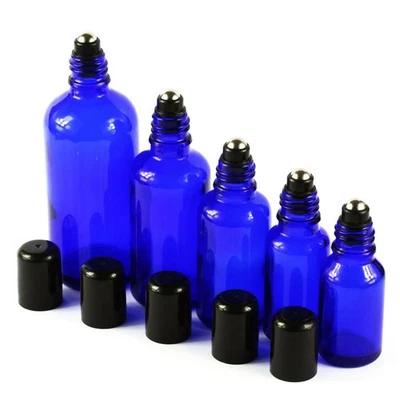 5ml-100ml Thick Glass Essential Oil Perfume Roller Bottle Metal Plastic Ball - Изображение 1 из 4