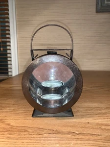 Metal Mirrored Magnified Candle Holder Lantern - Picture 1 of 9
