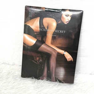 Victoria Secret Black Denier Nylon Very Sexy Classic Stockings NIP Size C - Picture 1 of 4
