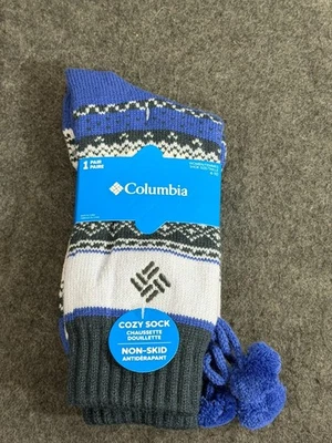 Columbia Antideslizante/Sin Cordones Para Mujer Acogedores Calcetines de Invierno con Pompones Zapato Talla 4-10 Nuevo con Etiquetas Foto 1 de 2