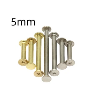 Hohlnieten Doppelkopf Nieten für Leder Doppelnieten Ziernieten Nickel/Kupfer 5mm - Bild 1 von 7