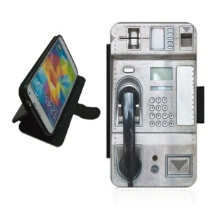 Pay Telephone image Phone Case Wallet flip cover for Samsung iPhone PAY1 - Picture 1 of 3